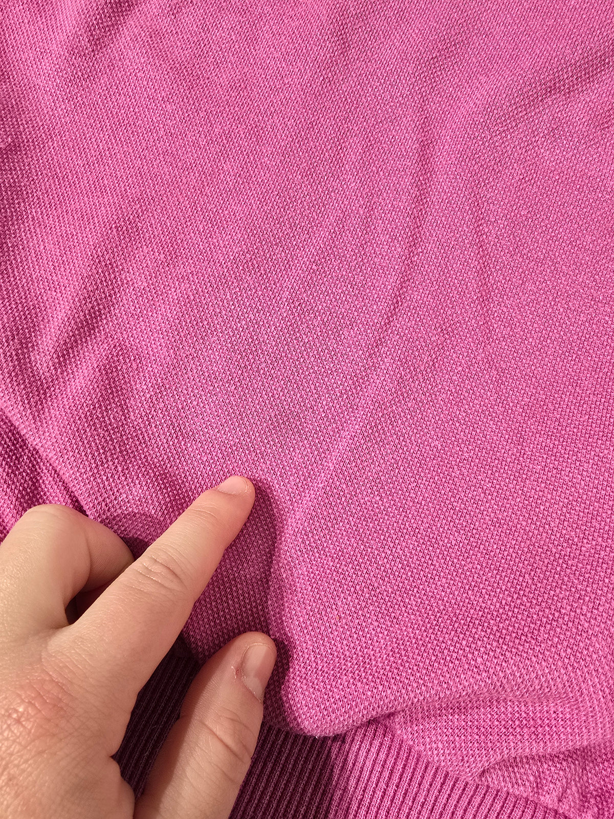 Sweat rose des années 80' La chemise Lacoste Fabriqué en France - M