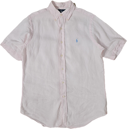 Chemise classic fit en lin rose - S/M
