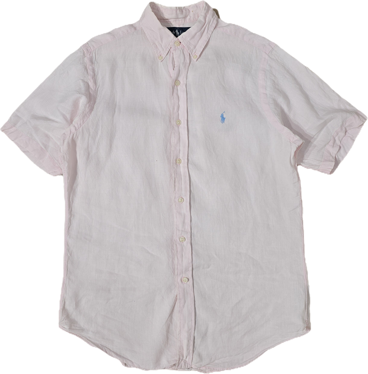 Chemise classic fit en lin rose - M