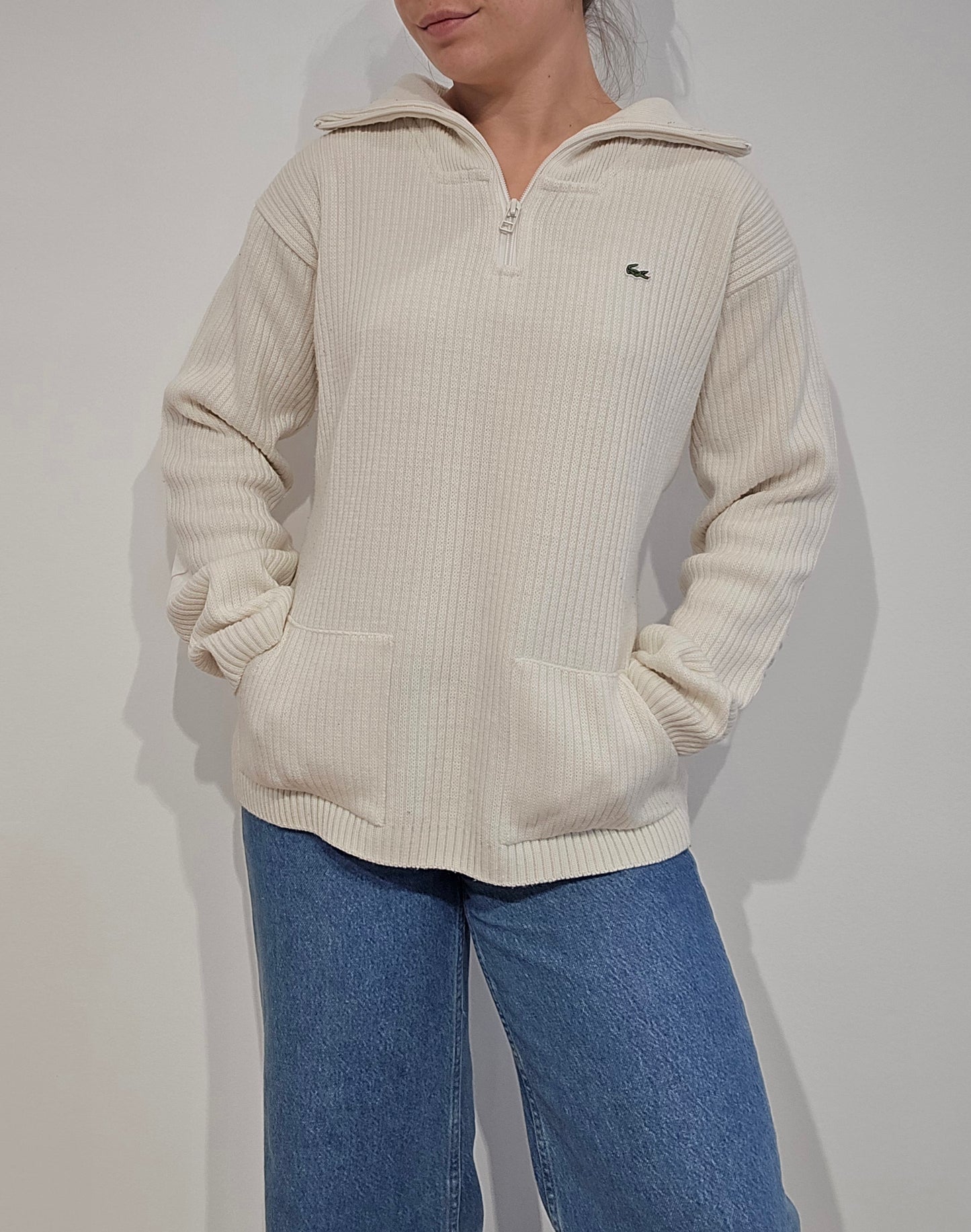 Pull camionneur blanc vintage des années 90' - M