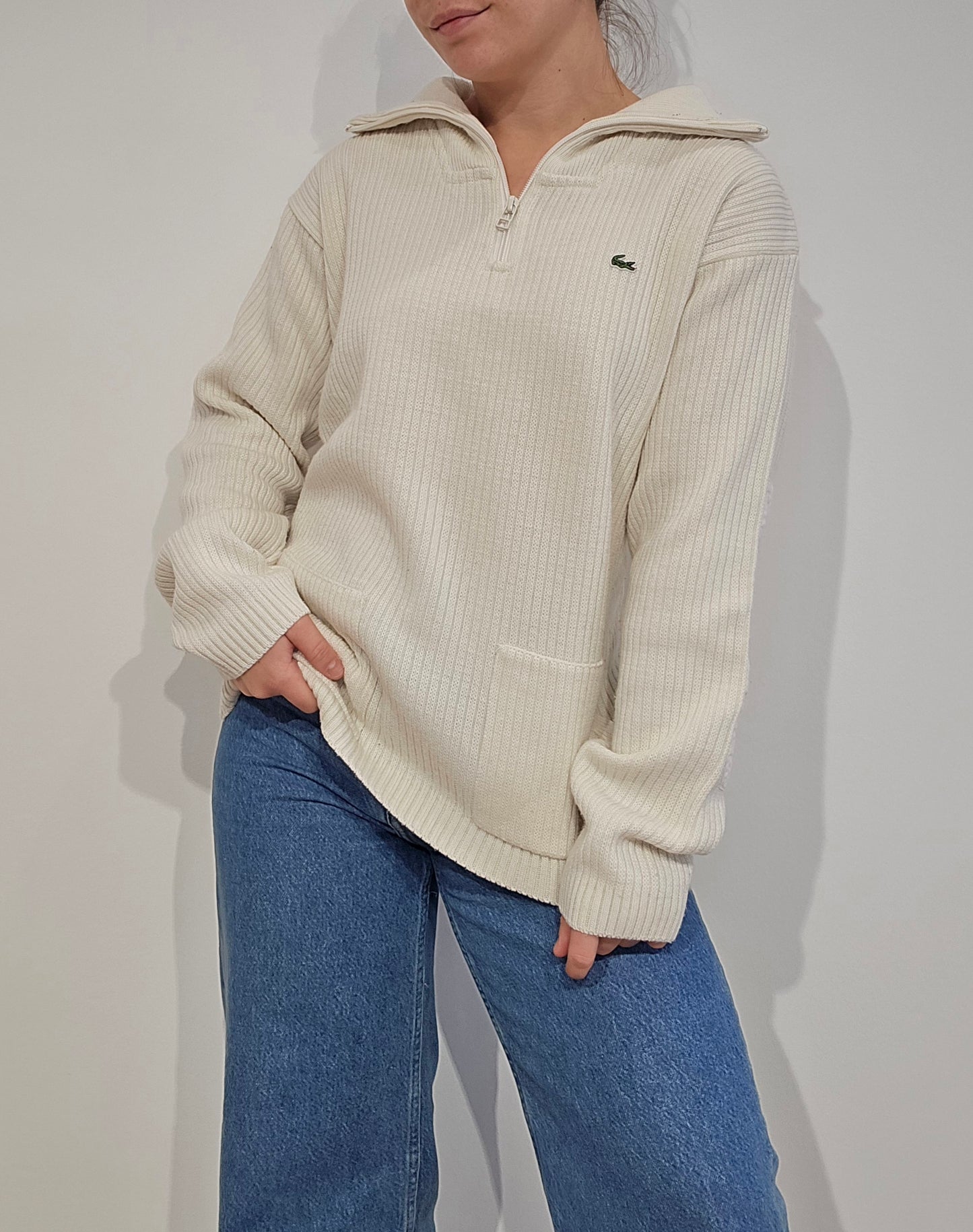 Pull camionneur blanc vintage des années 90' - M