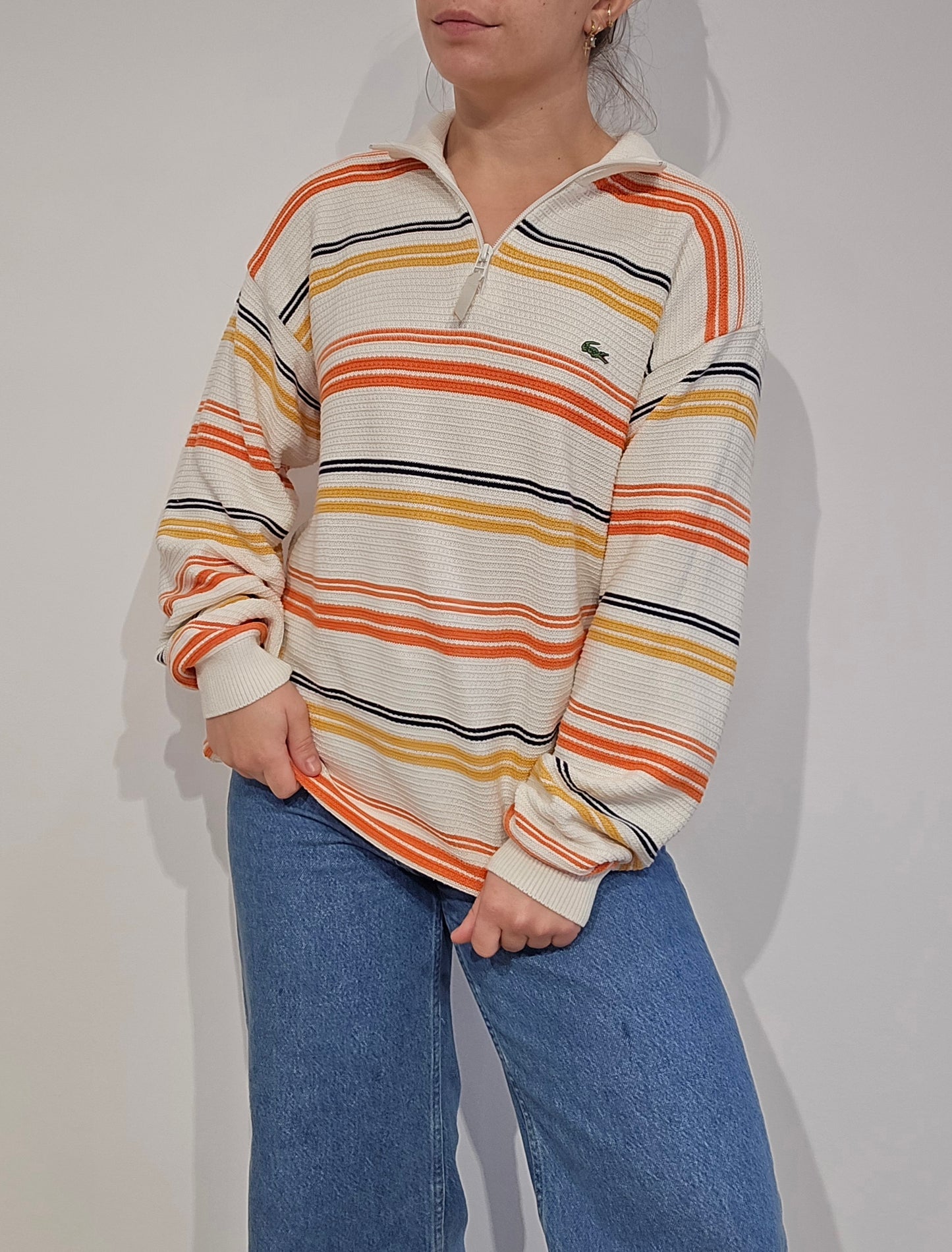 Pull camionneur à rayures des années 90' - M