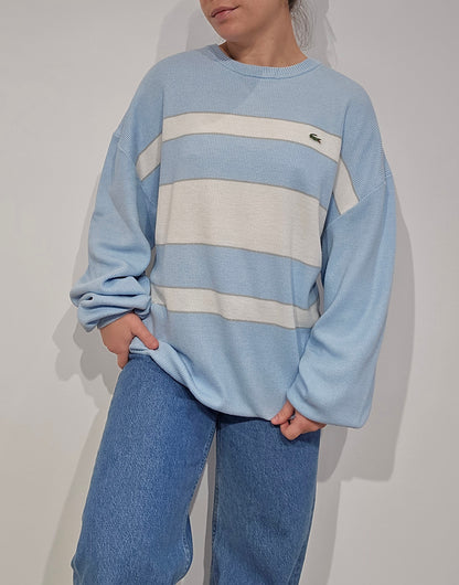 Pull en maille bleu ciel des années 90' - L/XL