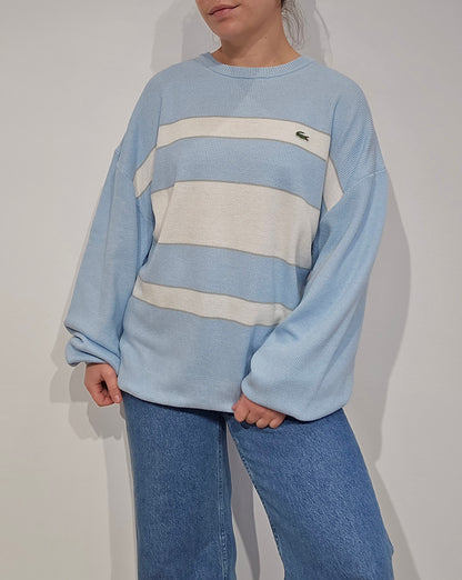 Pull en maille bleu ciel des années 90' - L/XL