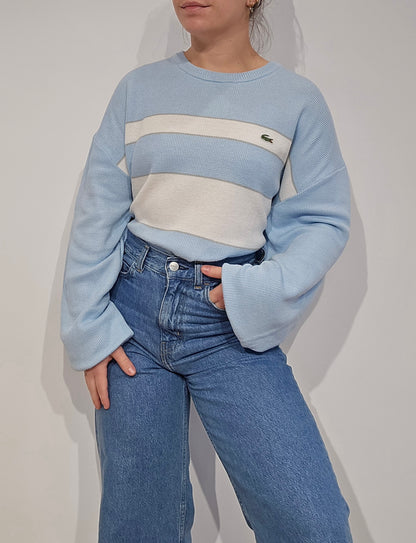 Pull en maille bleu ciel des années 90' - L/XL