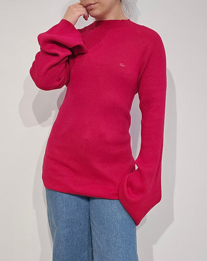 Pull framboise à manches évasées - M/L