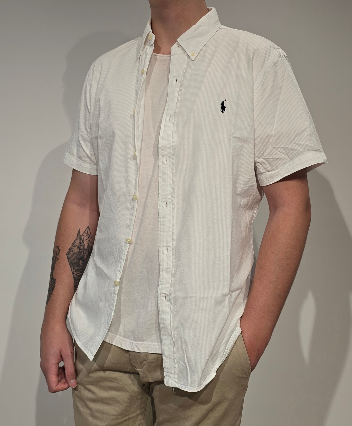 Chemise en coton blanc - XL