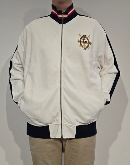 Veste en coton blanc brodé - XXL