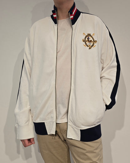 Veste en coton blanc brodé - XXL