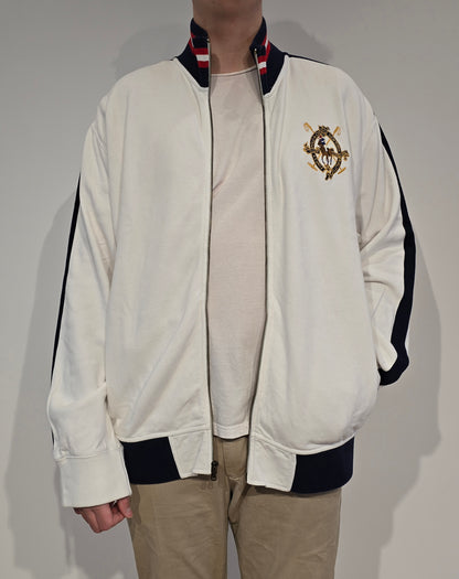 Veste en coton blanc brodé - XXL
