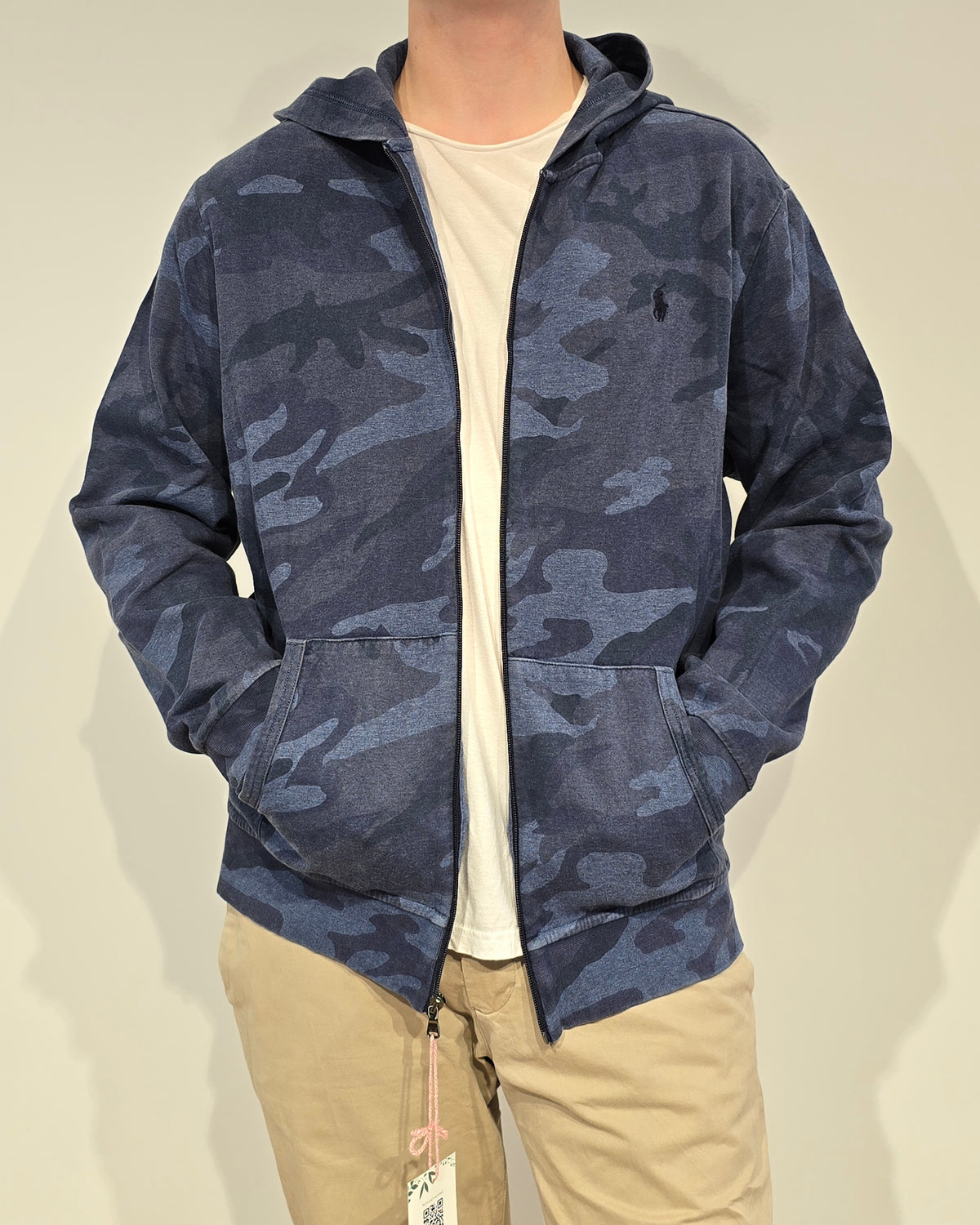 Veste à capuche bleu militaire - XXL