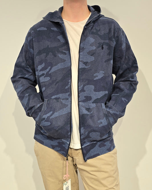 Veste à capuche bleu militaire - XXL