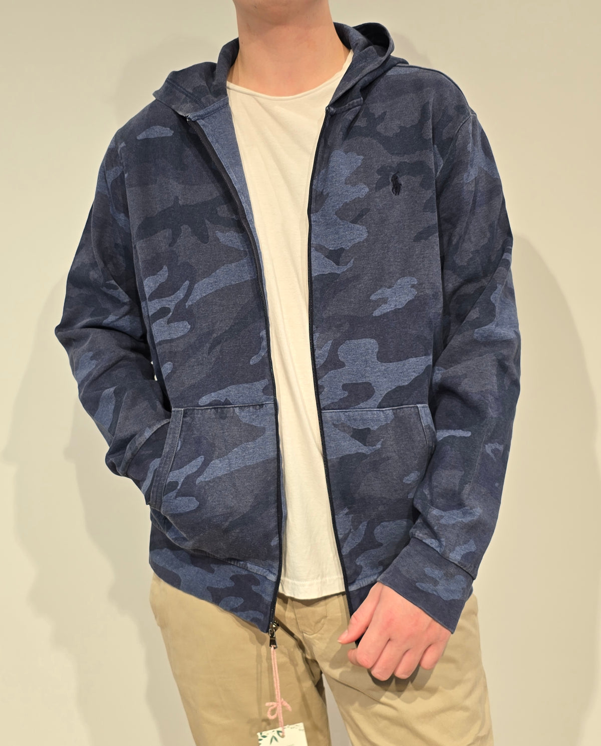 Veste à capuche bleu militaire - XXL