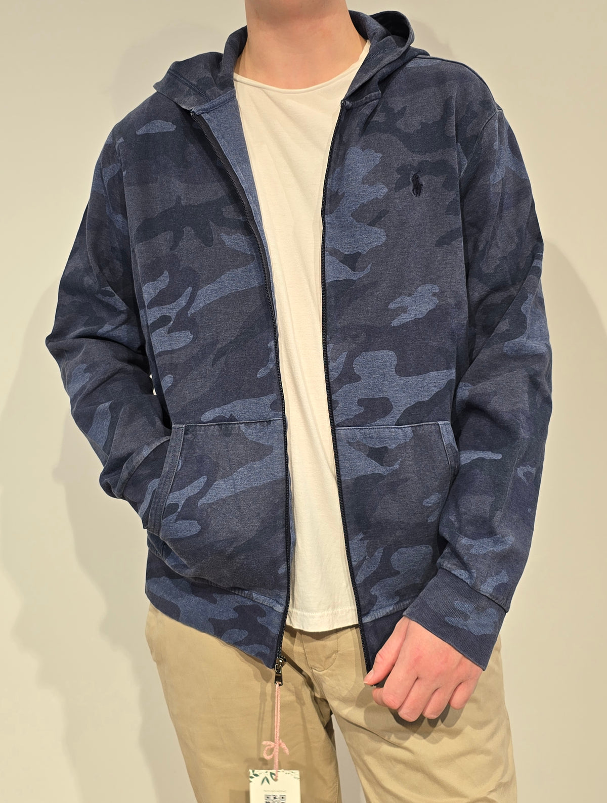 Veste à capuche bleu militaire - XXL