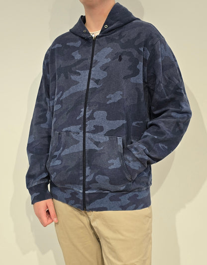 Veste à capuche bleu militaire - XXL