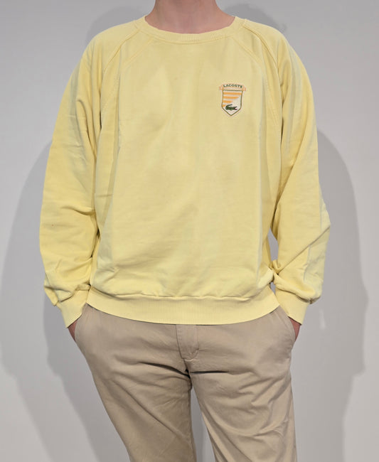 Sweat jaune des années 80' fabriqué en France - XL
