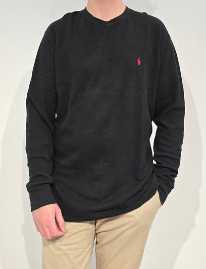 Pull léger en coton noir - XXL