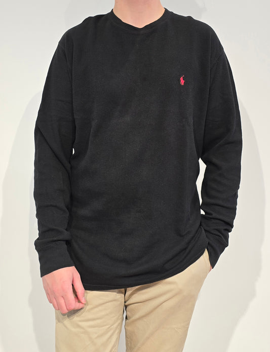Pull léger en coton noir - XXL