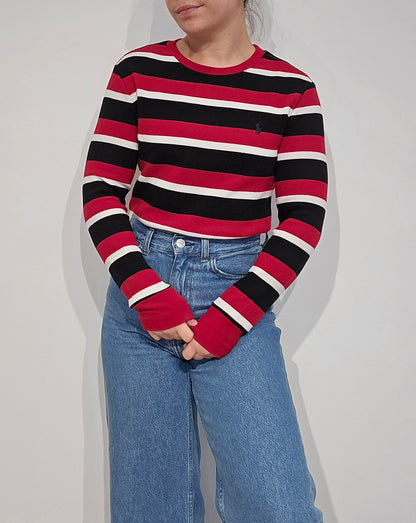 Pull en maille gaufrée à rayures - XS