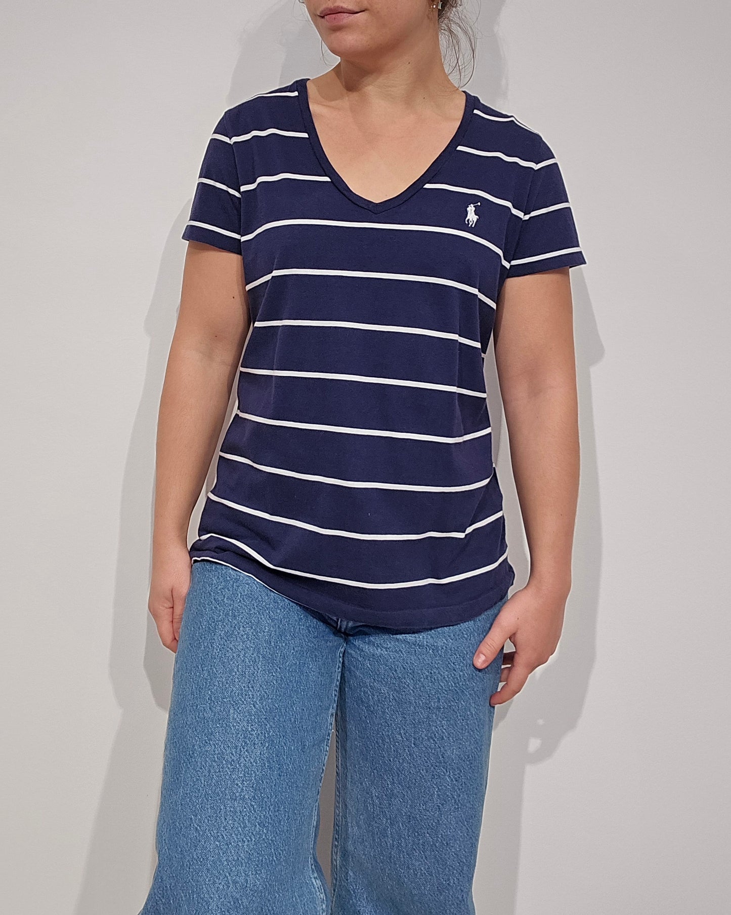 Tee-shirt col V marinière - S/M