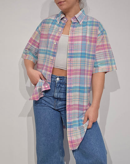 Chemise à carreaux pastel - L