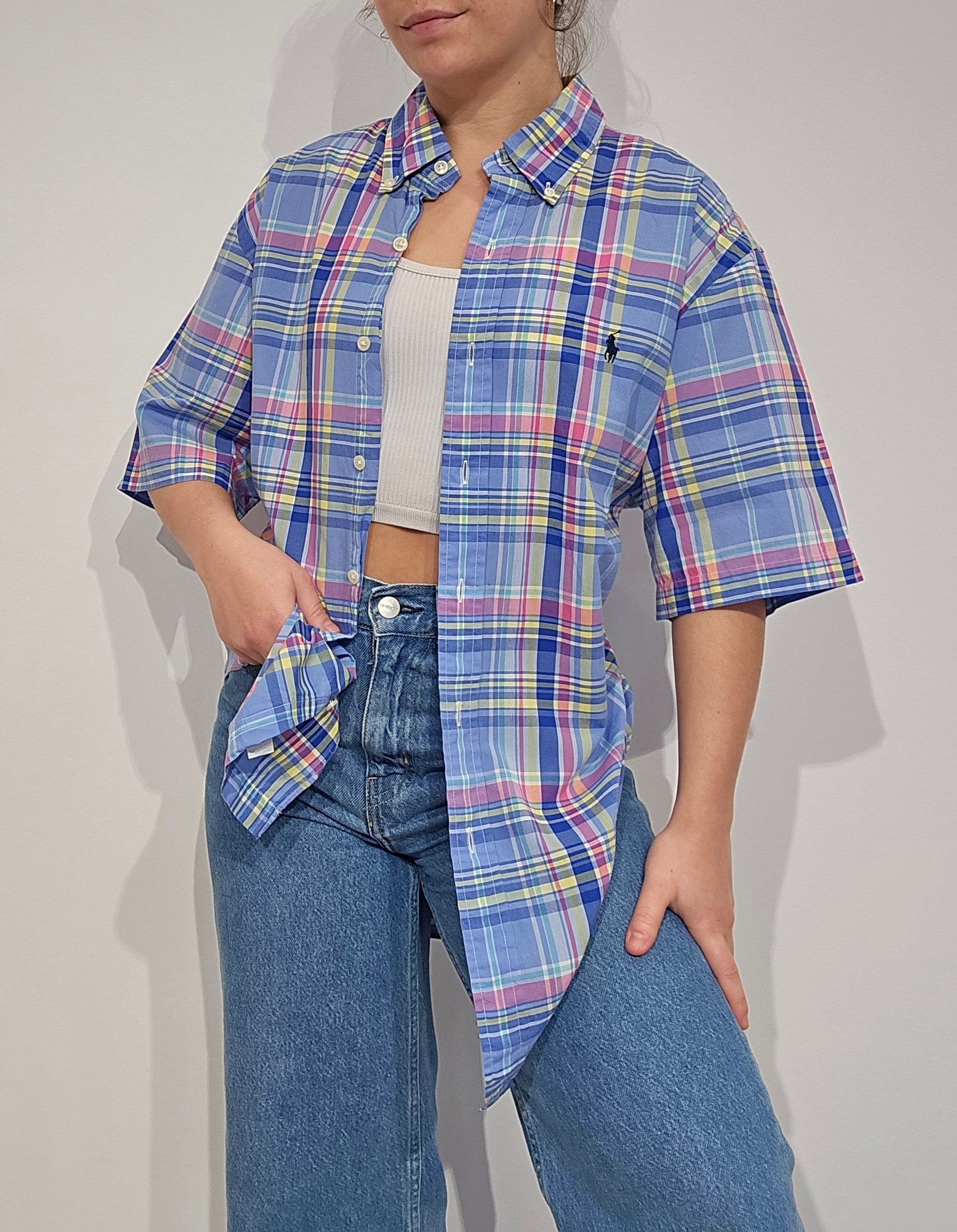 Chemise à carreaux multicolore - L