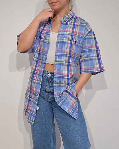 Chemise à carreaux multicolore - L