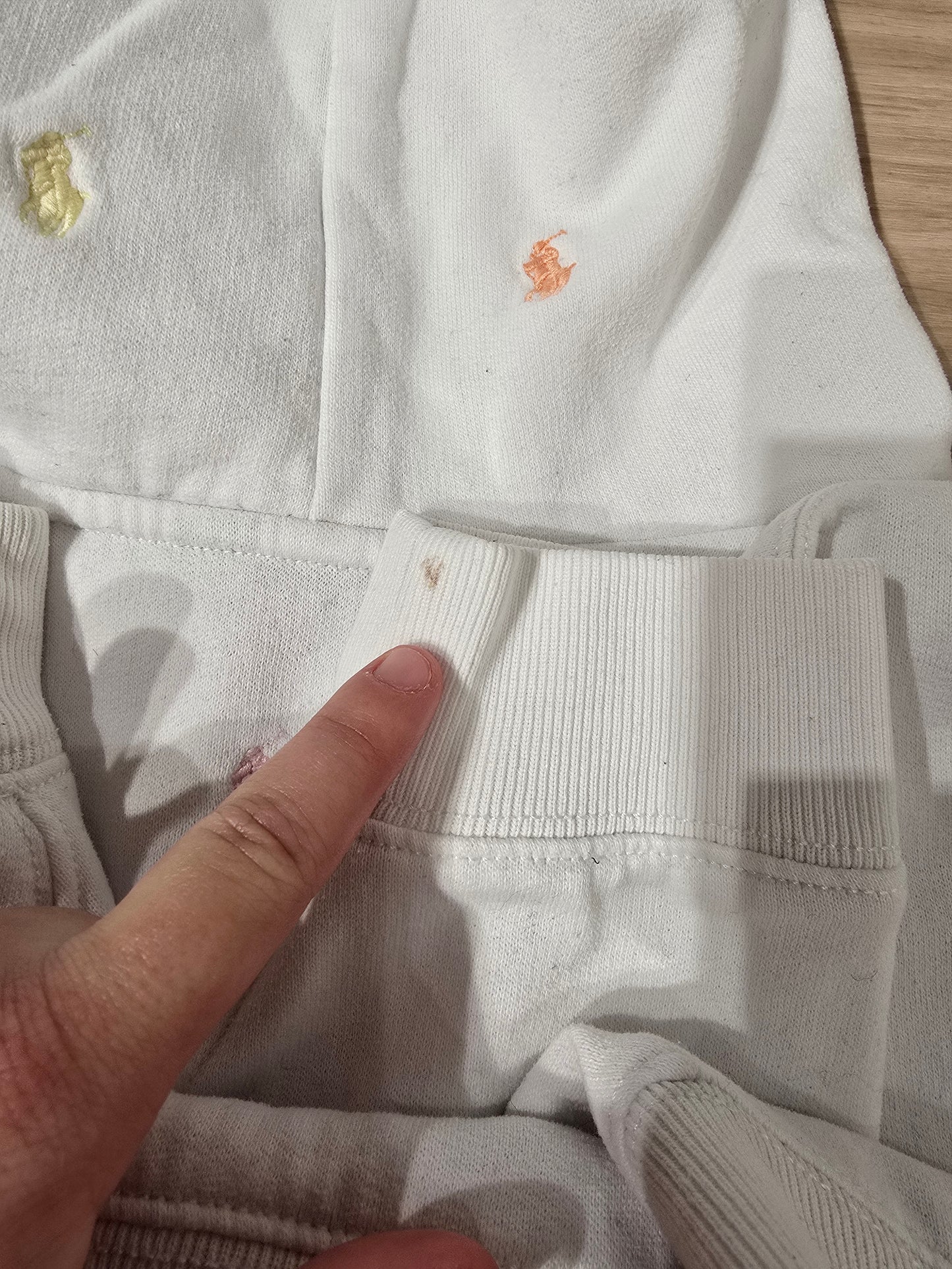 Sweat à capuche blanc poneys multicolore - XS