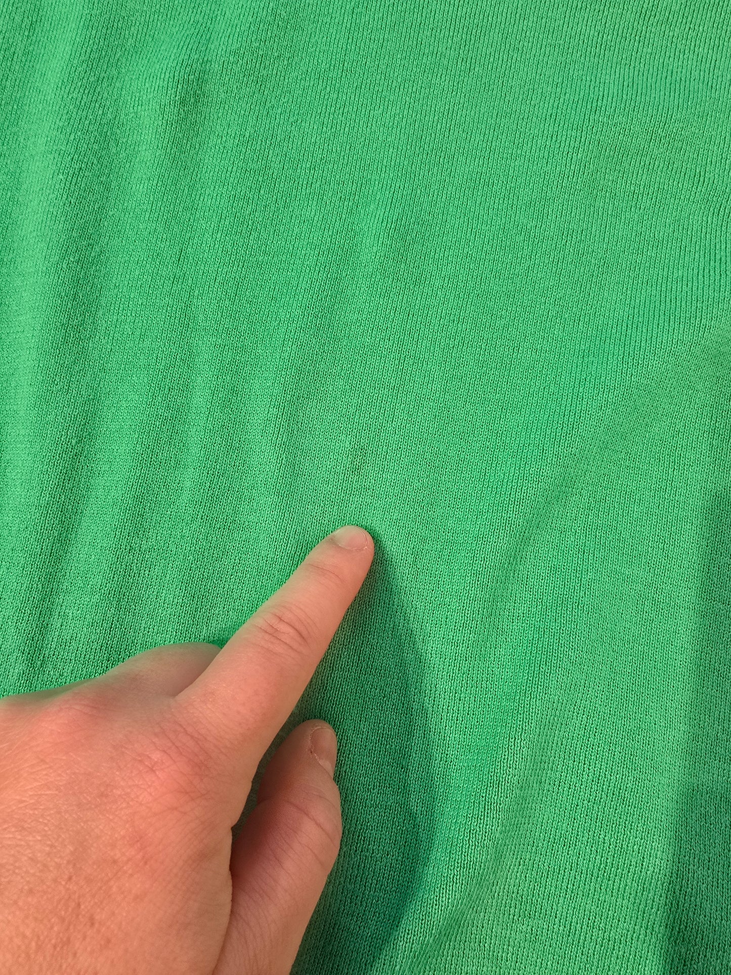 Pull col V en coton vert - XL