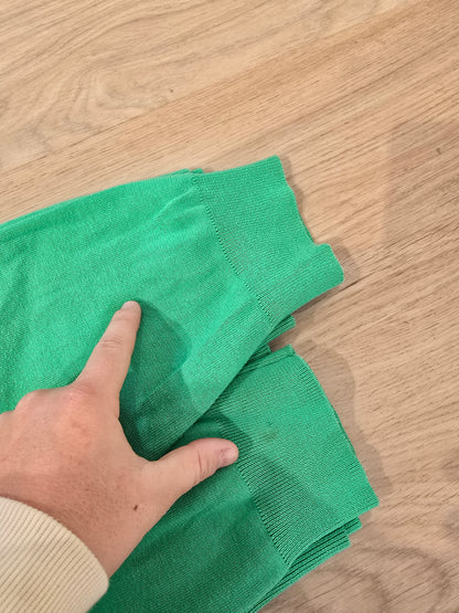 Pull col V en coton vert - XL