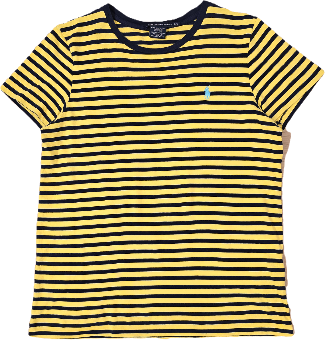 Tee-shirt col rond à rayures jaune - M/L