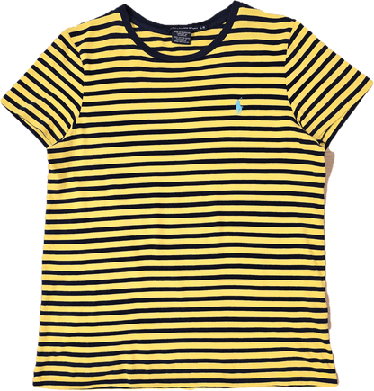 Tee-shirt col rond à rayures jaune - M/L