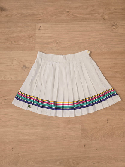 Jupe de tennis plissée avec liseré multicolore des années 80' - XS