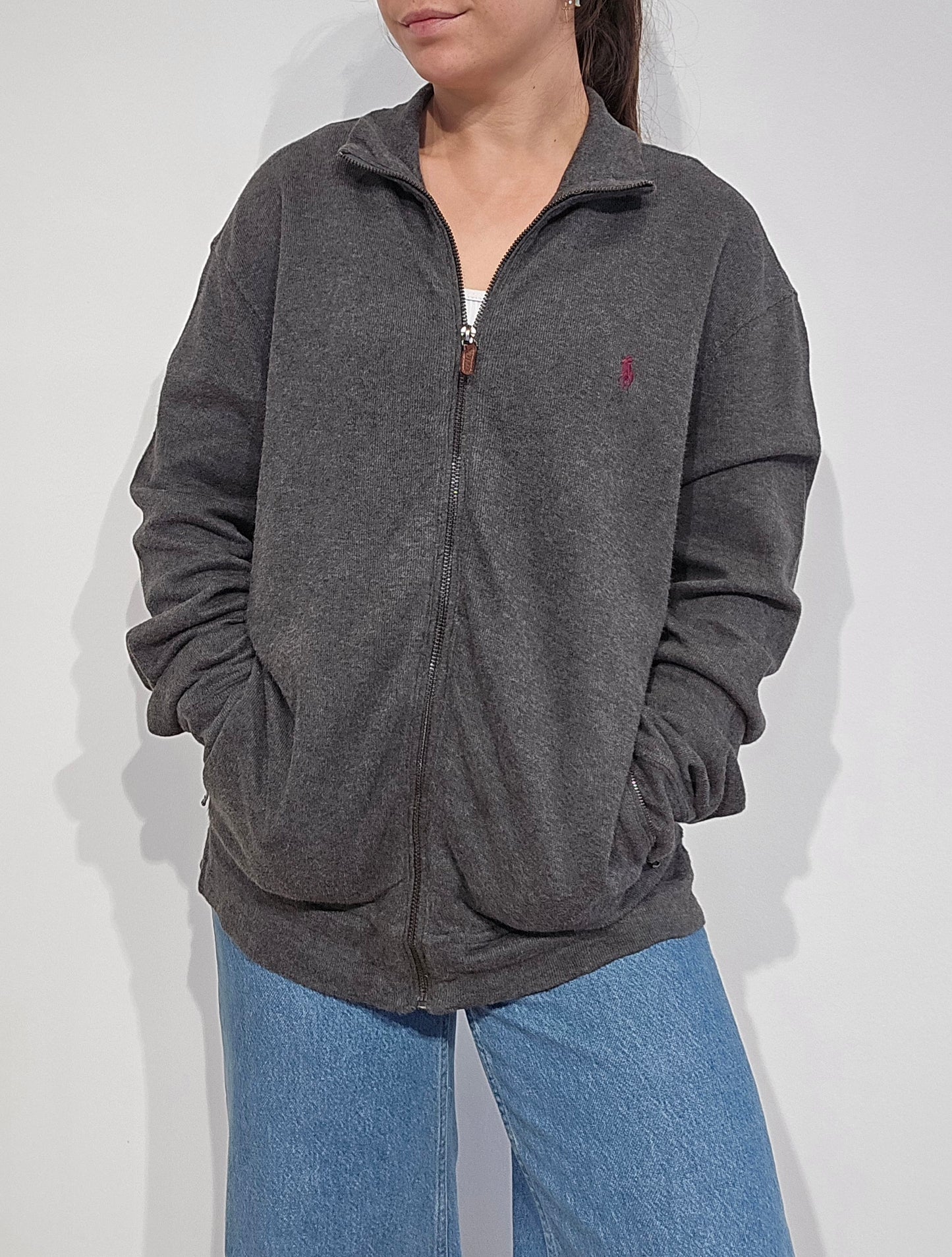 Veste en coton gris - L