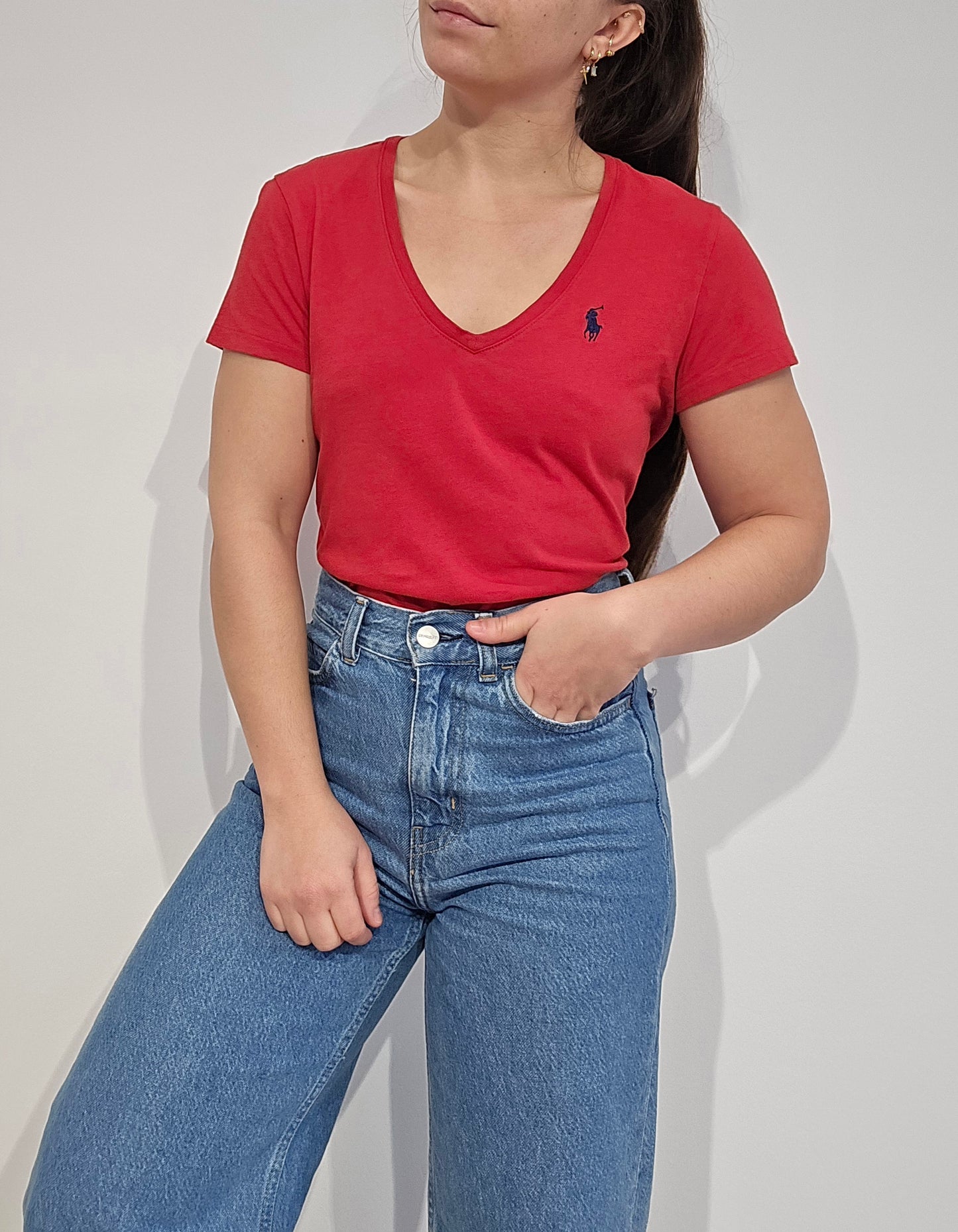 Tee-shirt en coton rouge - S