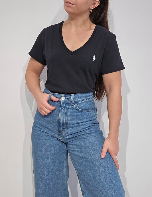 Tee-shirt en coton noir - M/L