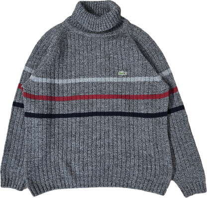 Pull col roulé gris vintage des années 90' - S