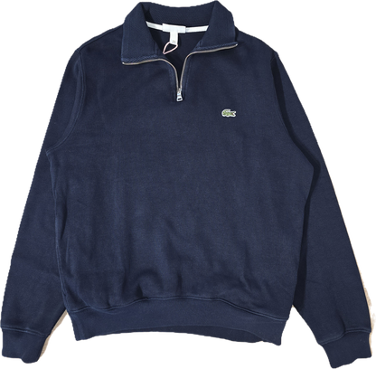 Pull camionneur en coton marine avec poches - M