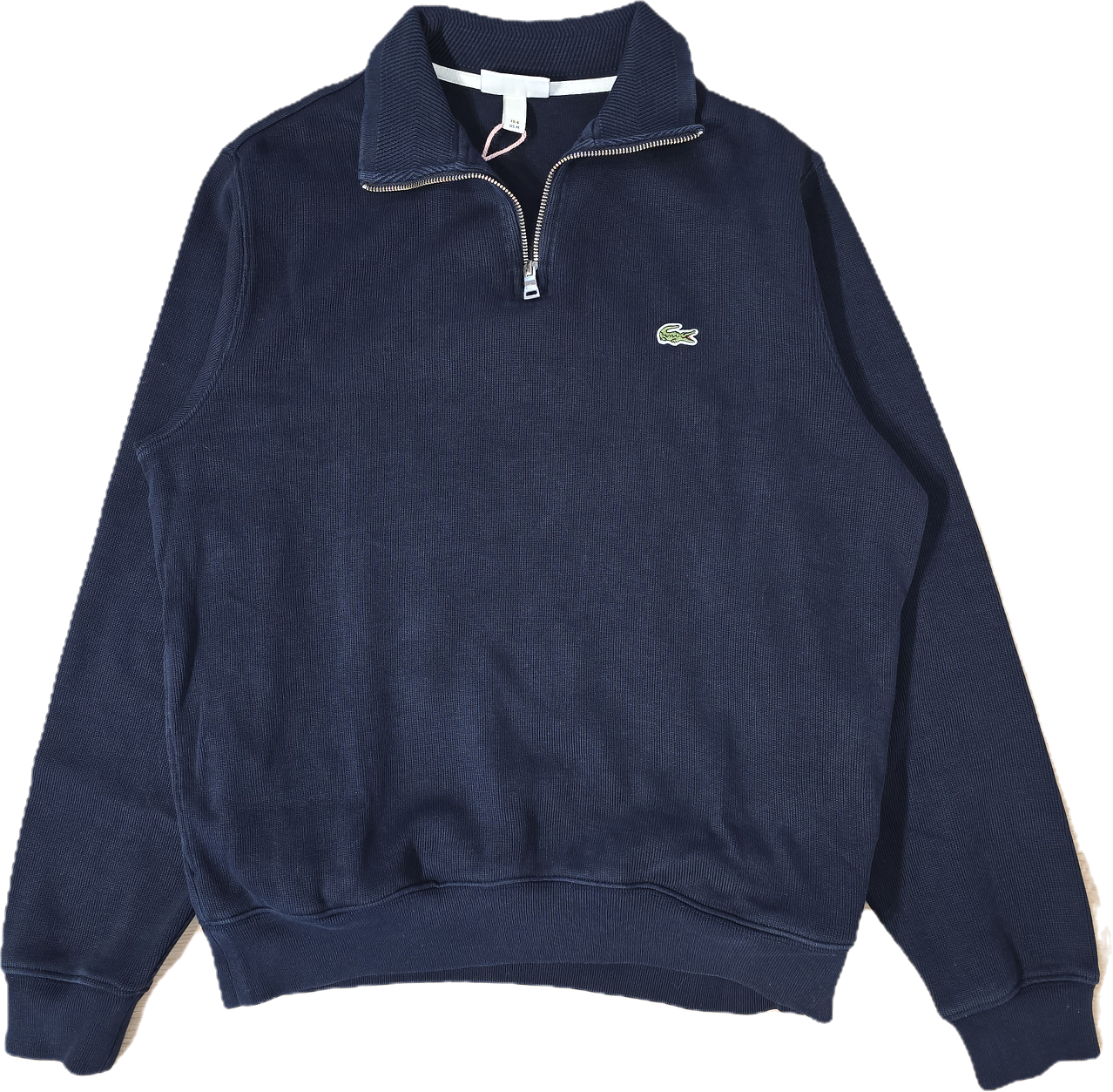Pull camionneur en coton marine avec poches - L