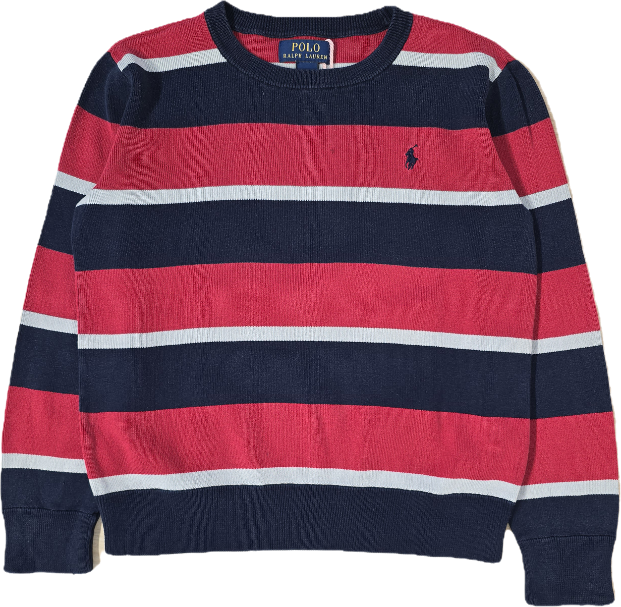 Pull en coton à rayures rouges - XS