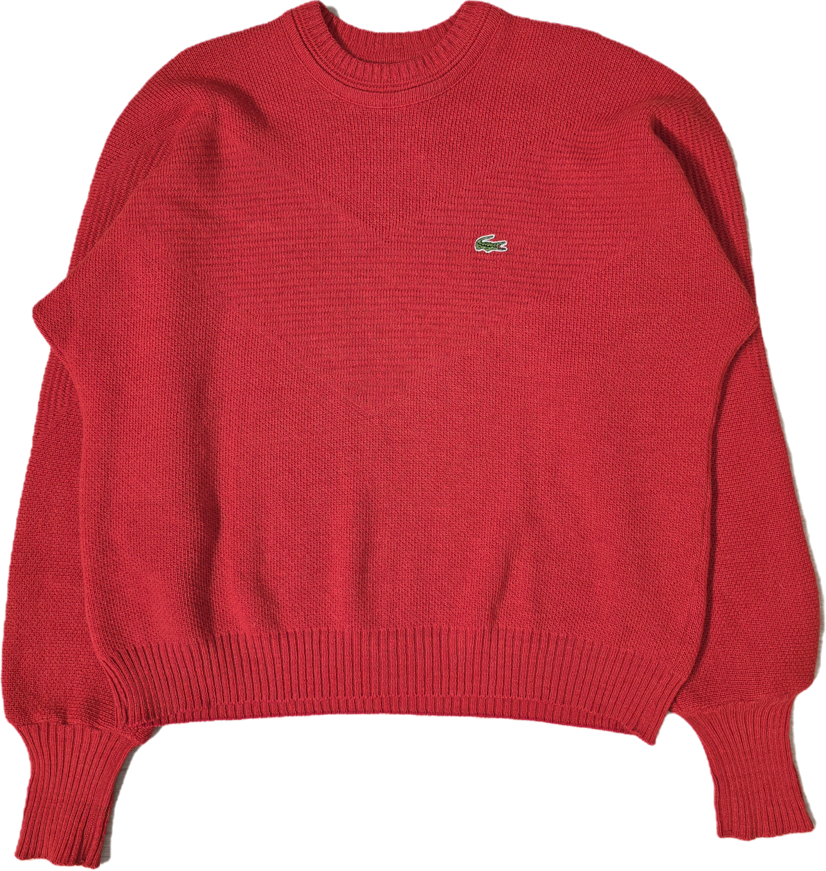 Pull vintage rouge des années 80' fabriqué en France - XL