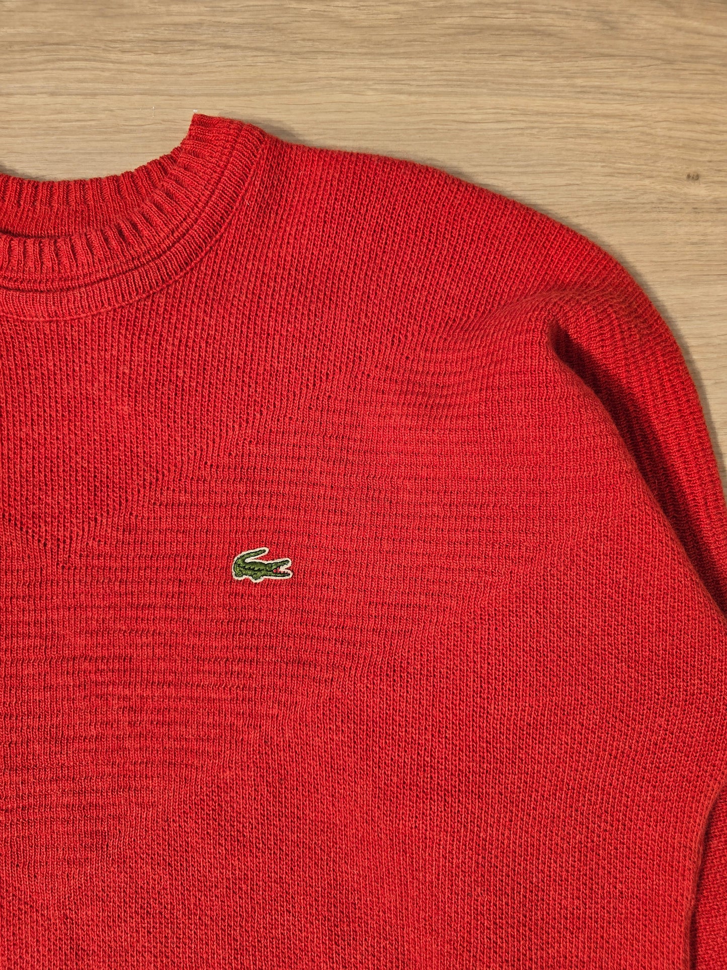 Pull vintage rouge des années 80' fabriqué en France - M