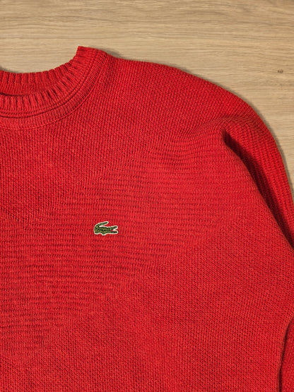 Pull vintage rouge des années 80' fabriqué en France - M