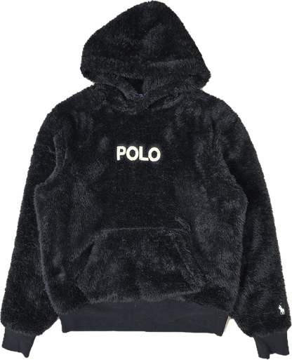 Sweat à capuche en moumoute noir - XS