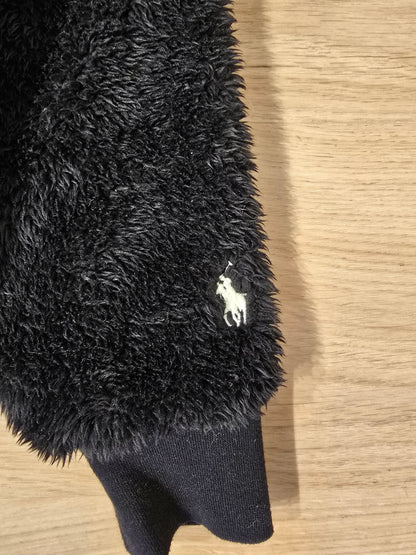 Sweat à capuche en moumoute noir - XS