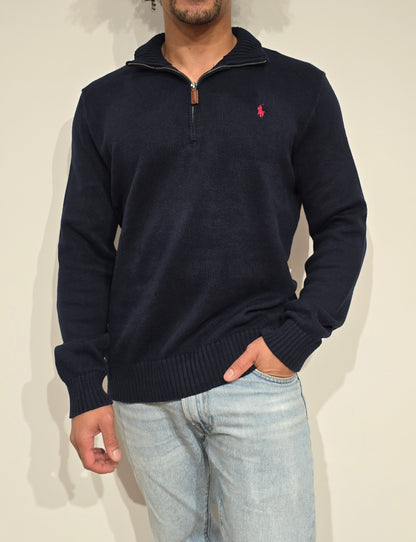 Pull camionneur Ralph Lauren en maille marine - M/L