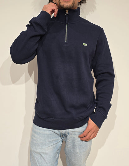 Pull camionneur en coton marine - L