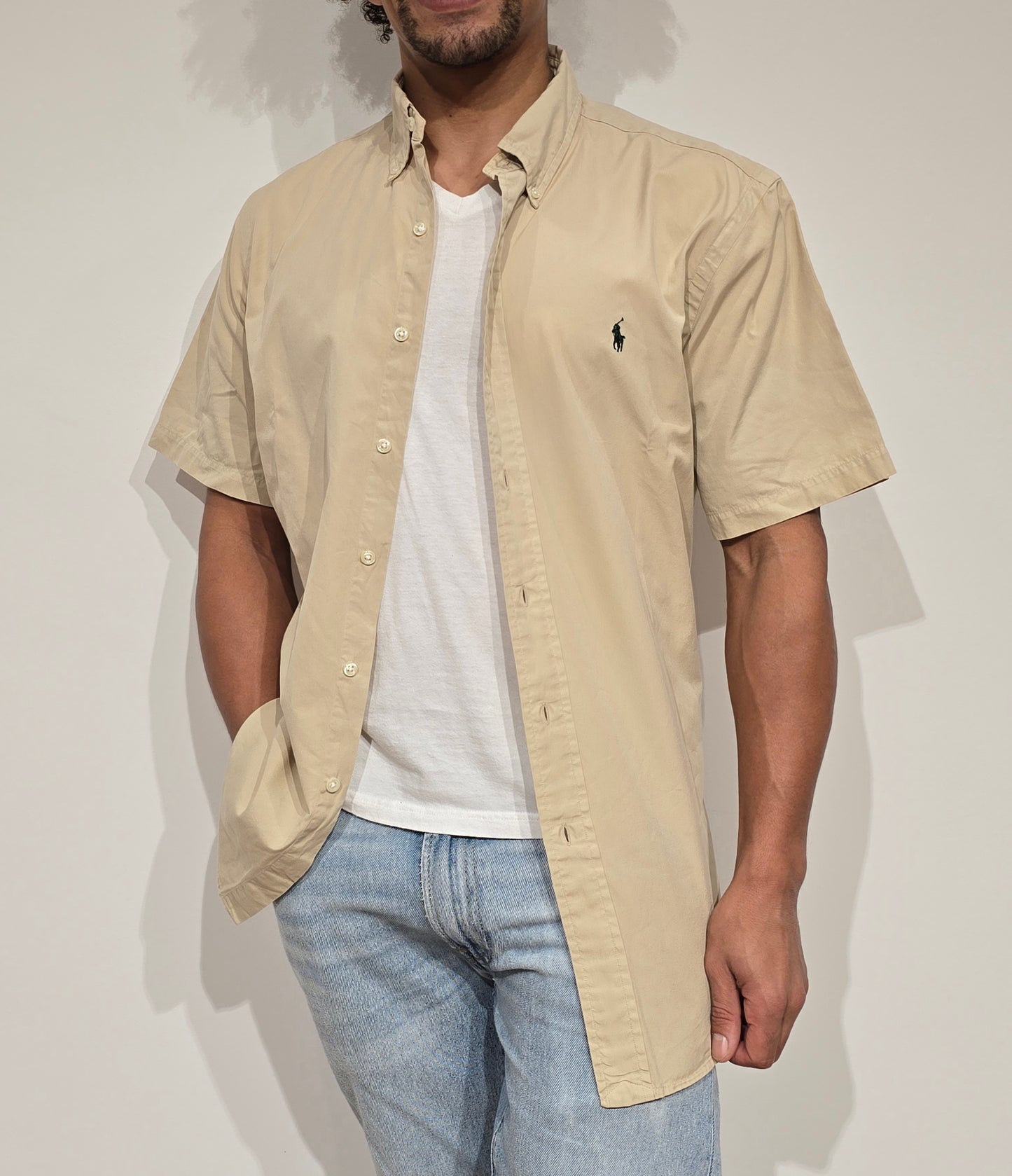 Chemise custom fit camel - M/L