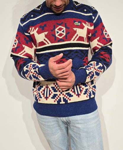 Pull collector à motifs des années 80' fabriqué en France - S