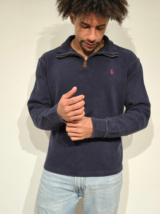 Pull camionneur en coton marine - M